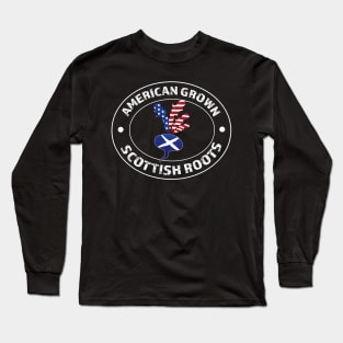 American grown with scottish roots shirt scottish pride Long Sleeve T-Shirt